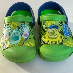 Monsters Inc. Crocs. Toddler size 6/7